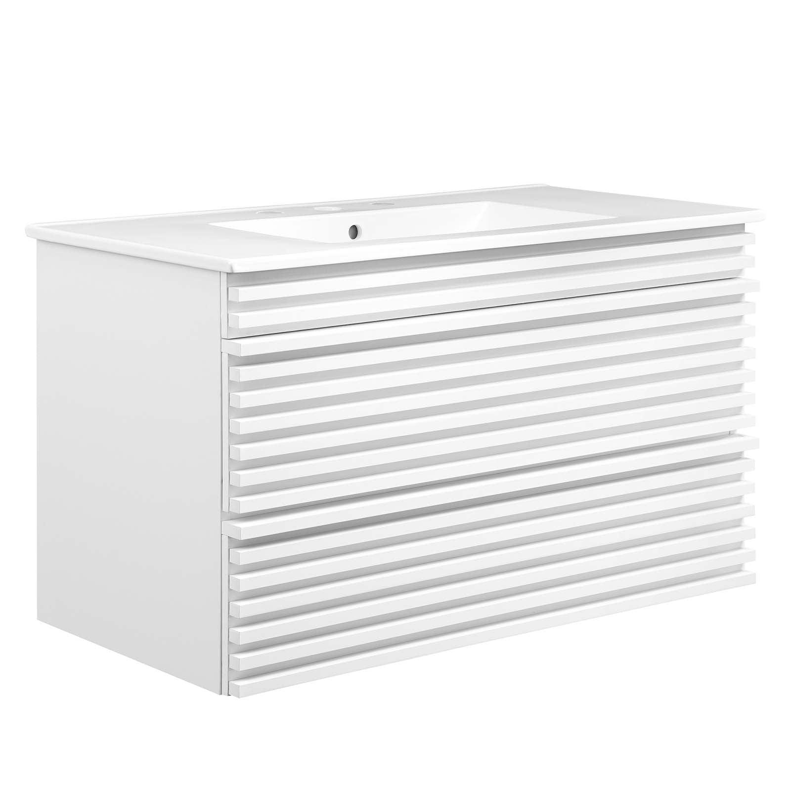 Modway Render 36" Wall-Mount Bathroom Vanity FredCo