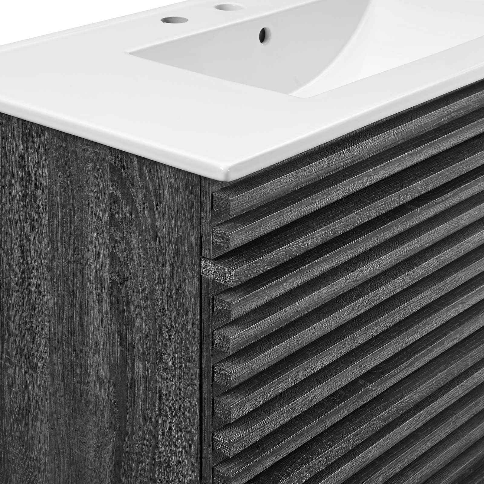 Modway Render 36" Wall-Mount Bathroom Vanity FredCo