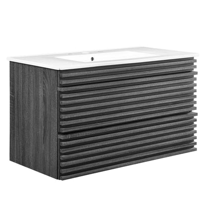 Modway Render 36" Wall-Mount Bathroom Vanity FredCo