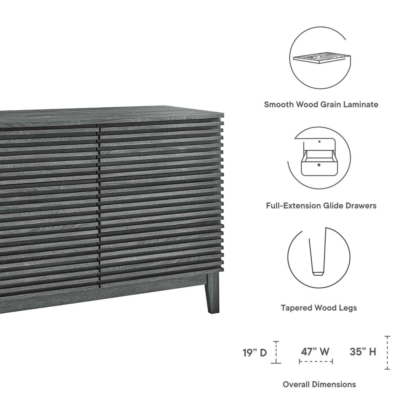 Modway Render 6-Drawer Dresser FredCo