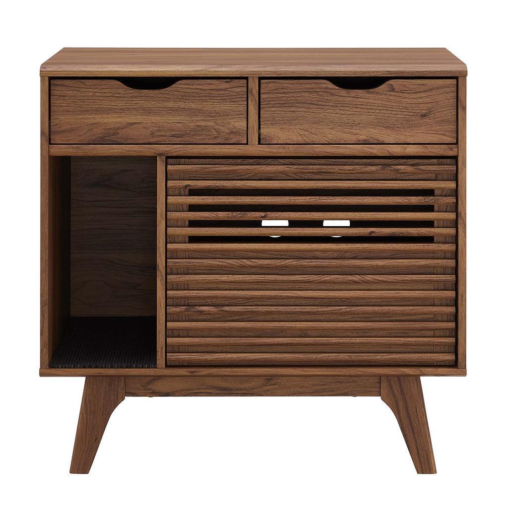 Modway Render Cat Cabinet Walnut & Oak FredCo