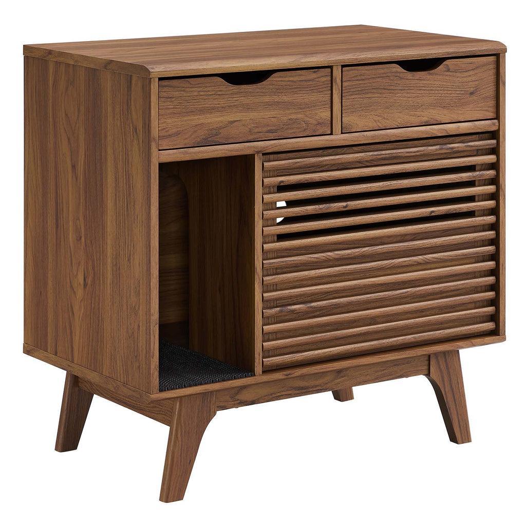 Modway Render Cat Cabinet Walnut & Oak FredCo