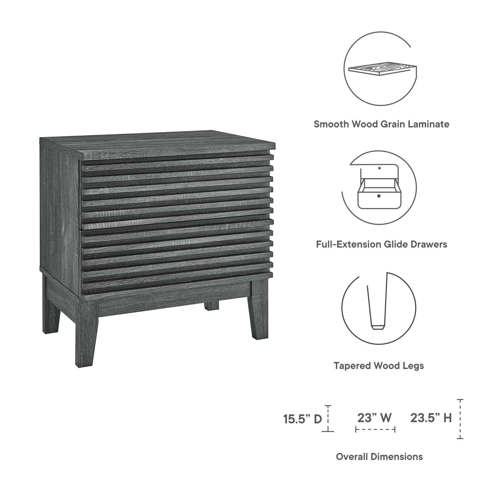 Modway Render Two-Drawer Nightstand FredCo