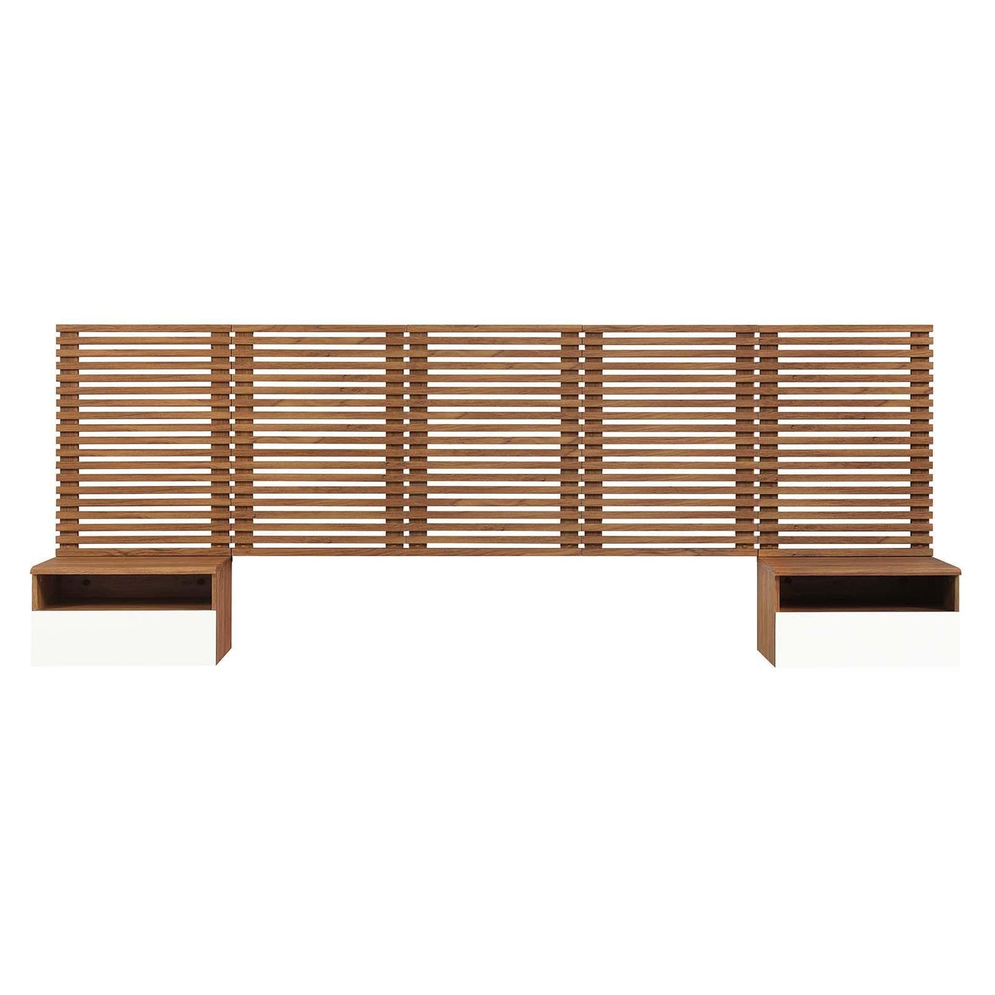 Modway Render Wall Mount Queen Headboard and Modern Nightstands FredCo