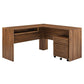 Modway Render Wood Desk and File Cabinet Set FredCo
