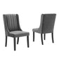 Modway Renew Parsons Performance Velvet Dining Side Chairs - Set of 2 FredCo