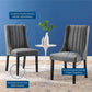 Modway Renew Parsons Performance Velvet Dining Side Chairs - Set of 2 FredCo