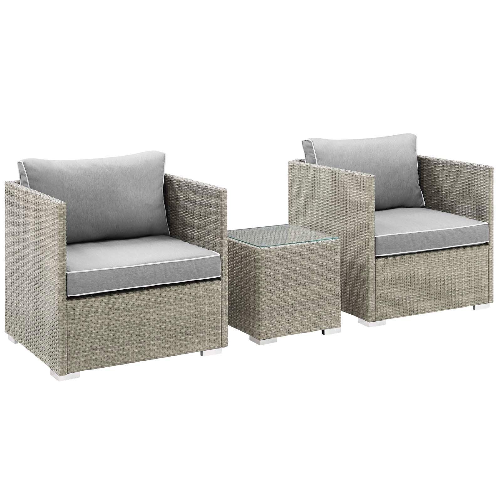Modway Repose 3 Piece Outdoor Patio Sectional Set, EEI-3006 FredCo