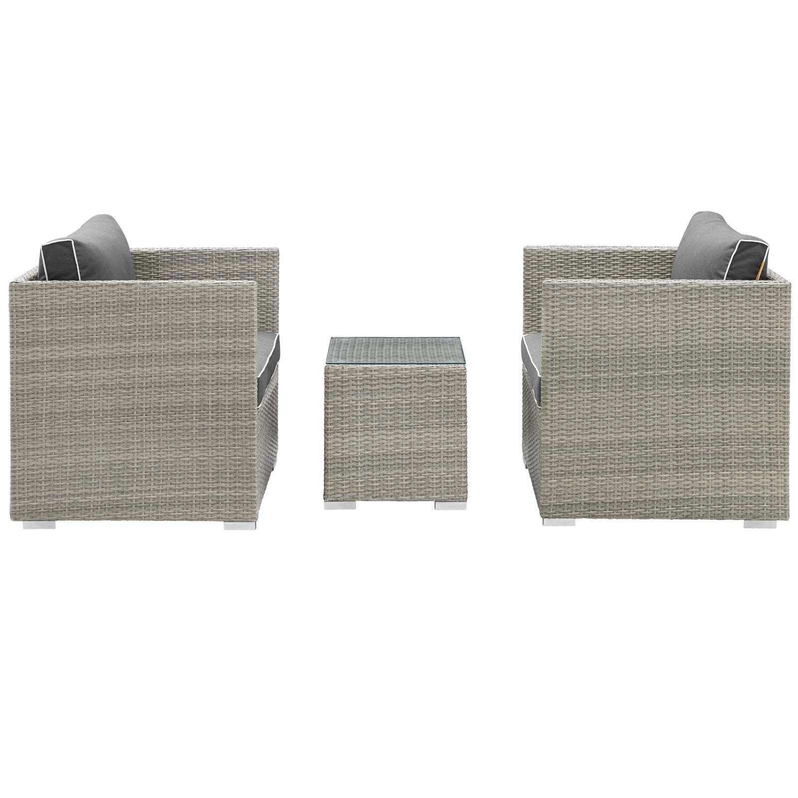 Modway Repose 3 Piece Outdoor Patio Sectional Set, EEI-3006 FredCo