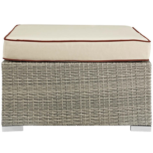 Modway Repose Outdoor Patio Upholstered Fabric Ottoman FredCo