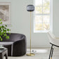 Modway Reprise Glass Sphere Glass and Metal Floor Lamp FredCo