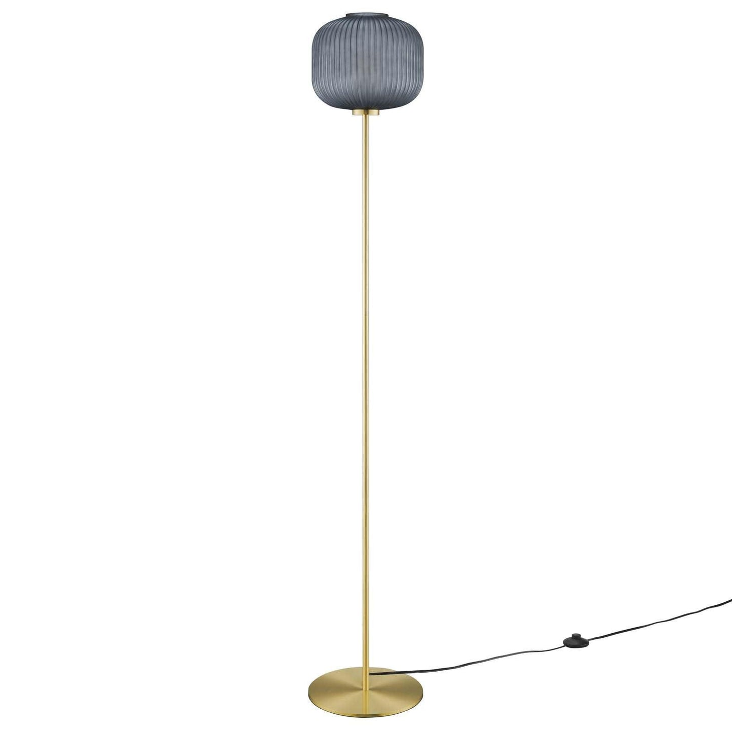 Modway Reprise Glass Sphere Glass and Metal Floor Lamp FredCo