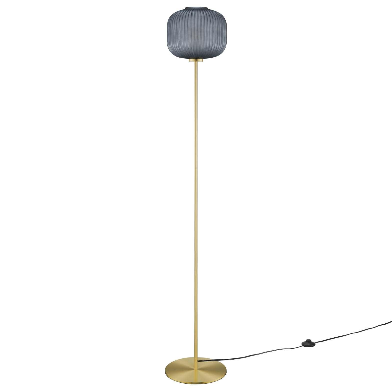 Modway Reprise Glass Sphere Glass and Metal Floor Lamp FredCo
