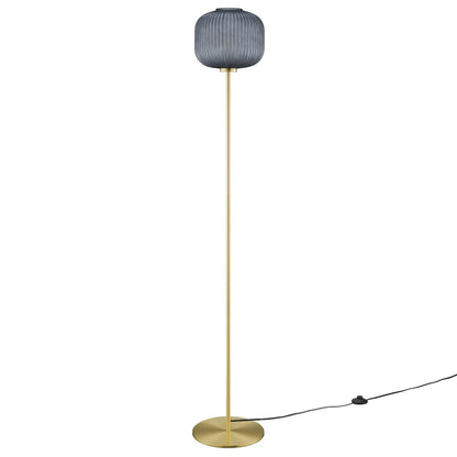 Modway Reprise Glass Sphere Glass and Metal Floor Lamp FredCo