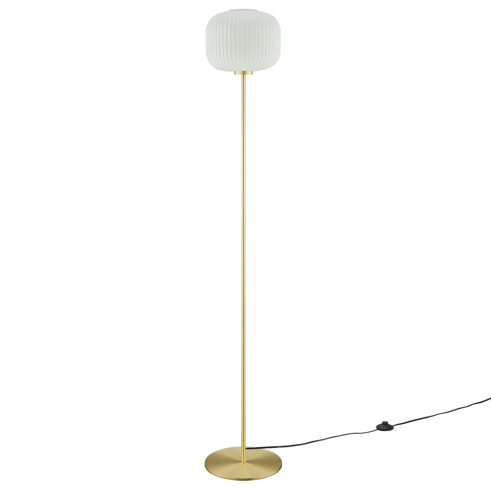 Modway Reprise Glass Sphere Glass and Metal Floor Lamp FredCo
