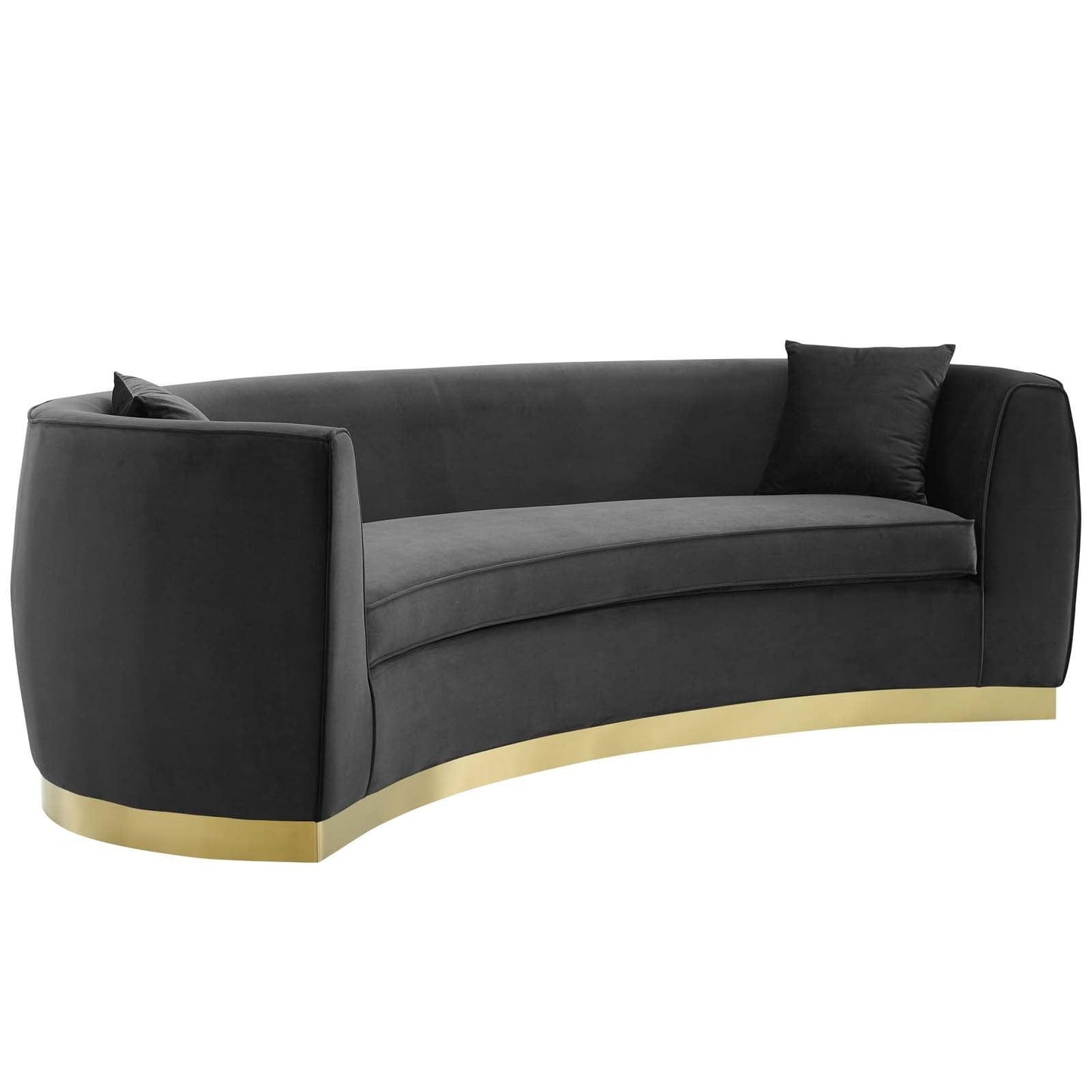 Modway Resolute Curved Performance Velvet Sofa FredCo