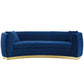 Modway Resolute Curved Performance Velvet Sofa FredCo