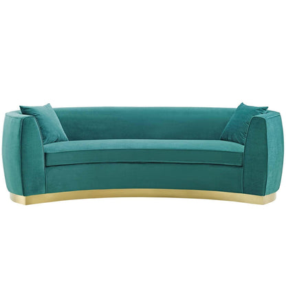 Modway Resolute Curved Performance Velvet Sofa FredCo