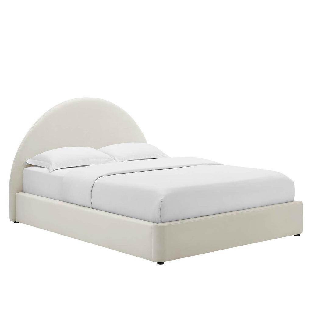 Modway Resort Performance Velvet Arched Round Platform Bed FredCo