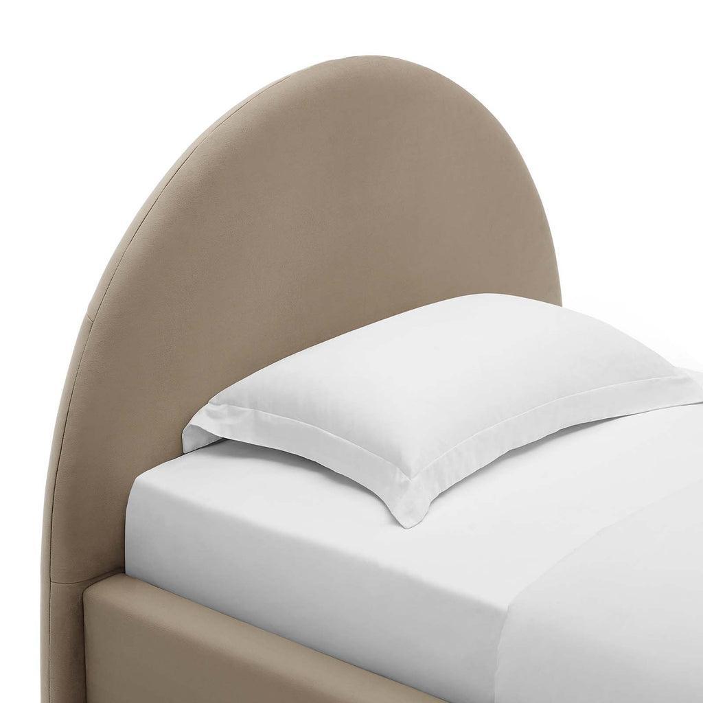 Modway Resort Performance Velvet Arched Round Platform Bed FredCo