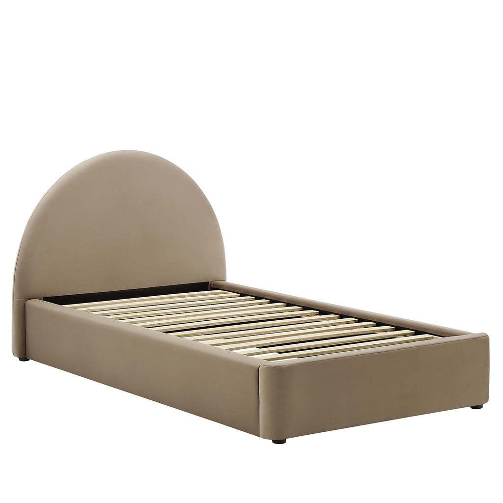 Modway Resort Performance Velvet Arched Round Platform Bed FredCo