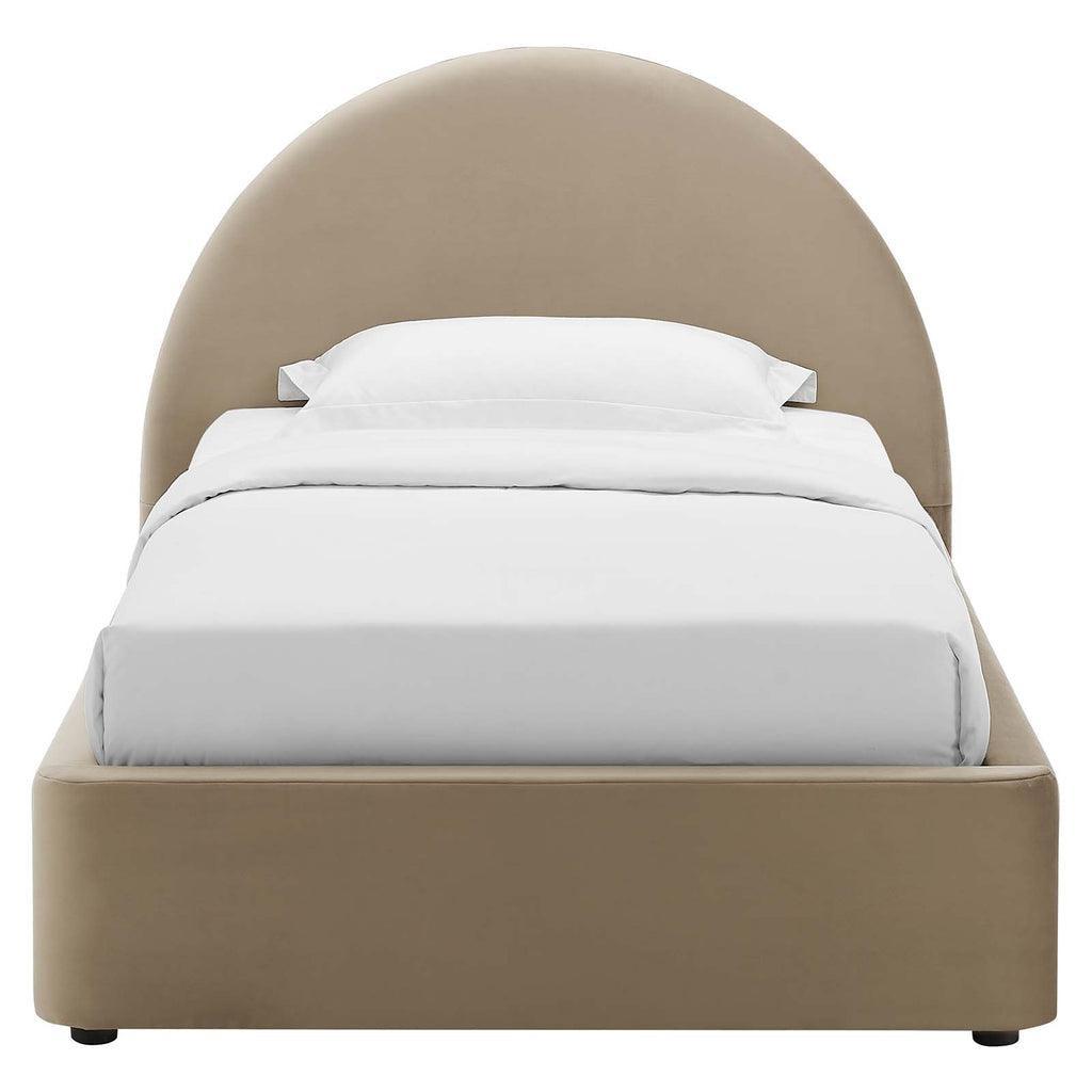 Modway Resort Performance Velvet Arched Round Platform Bed FredCo