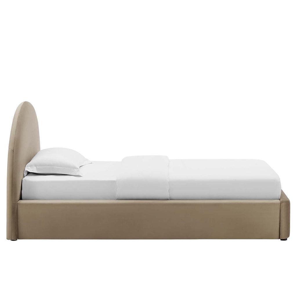 Modway Resort Performance Velvet Arched Round Platform Bed FredCo