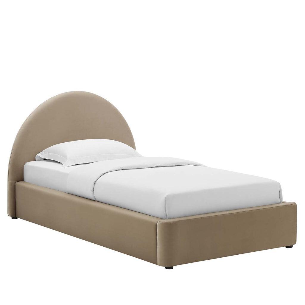 Modway Resort Performance Velvet Arched Round Platform Bed FredCo