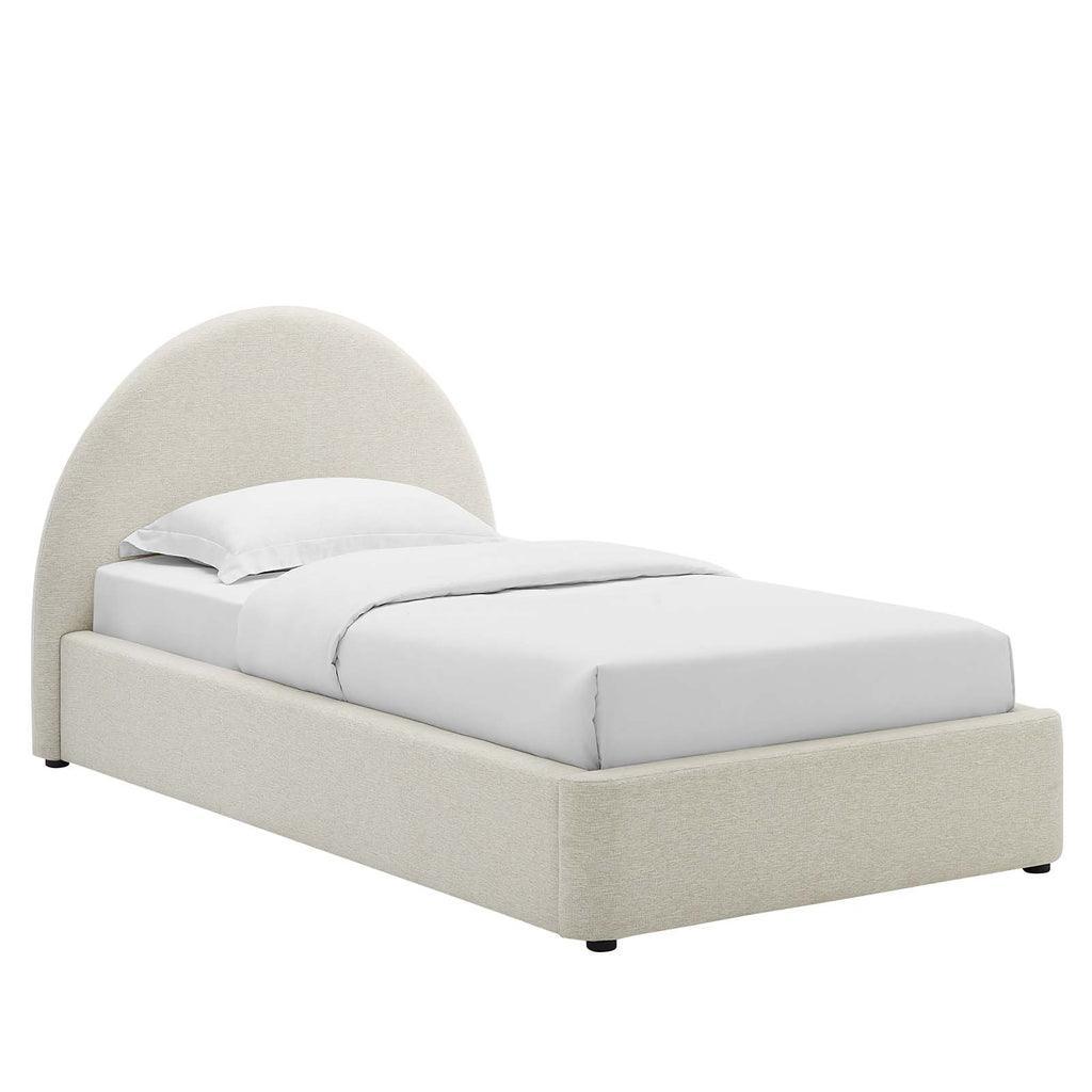 Modway Resort Upholstered Fabric Arched Round Platform Bed FredCo
