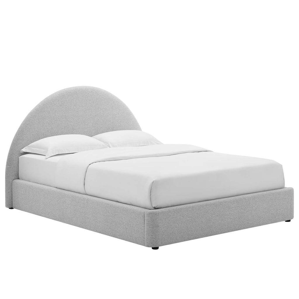 Modway Resort Upholstered Fabric Arched Round Platform Bed FredCo