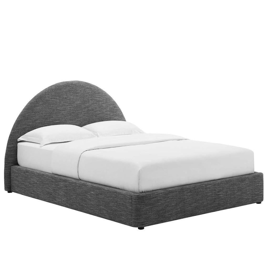Modway Resort Upholstered Fabric Arched Round Platform Bed FredCo