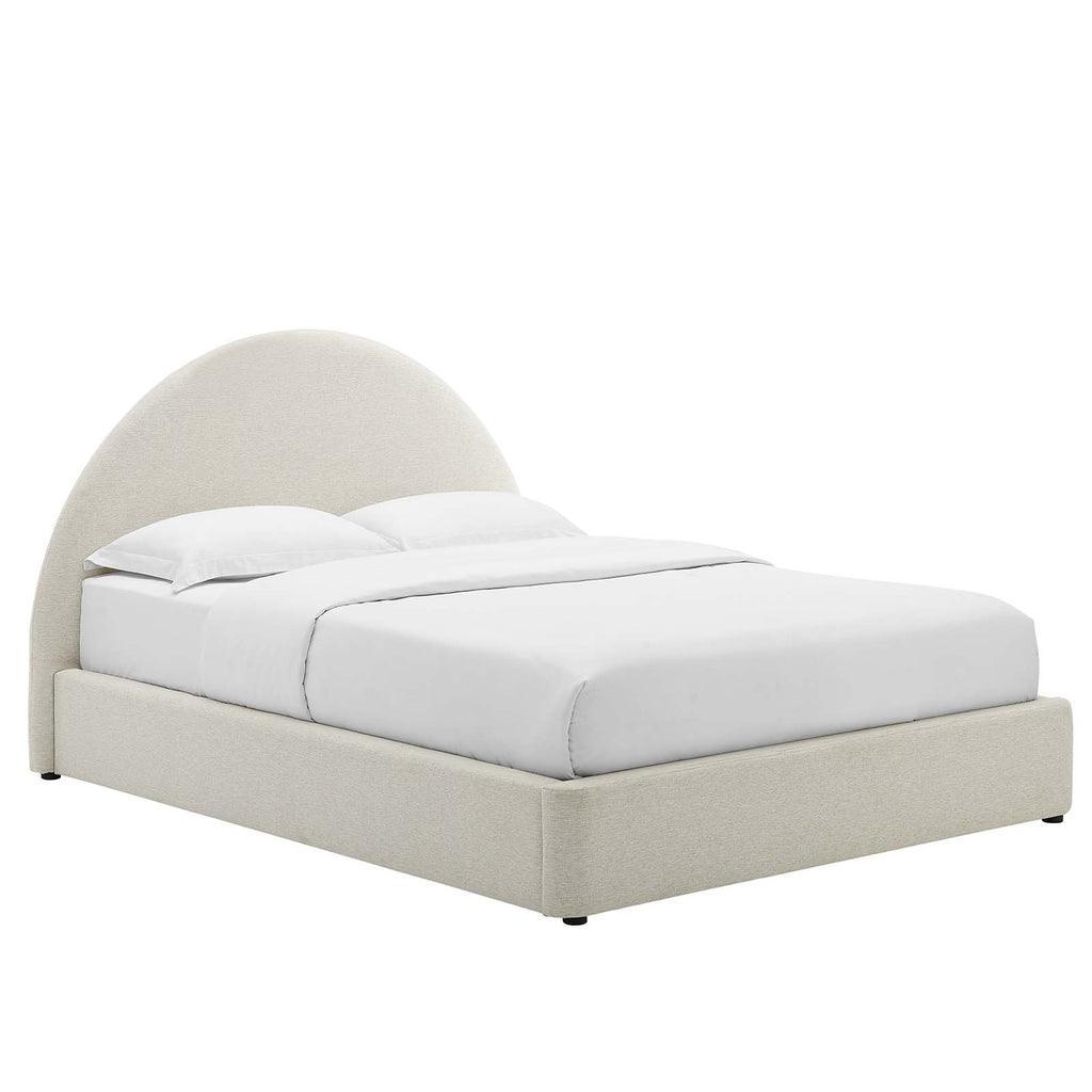 Modway Resort Upholstered Fabric Arched Round Platform Bed FredCo