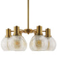 Modway Resound Amber Glass And Brass Pendant Chandelier FredCo