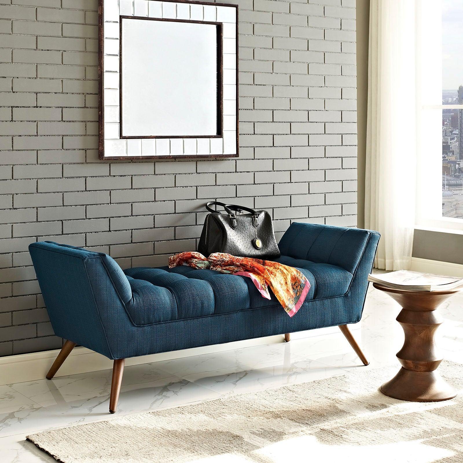Modway Response Medium Upholstered Fabric Bench FredCo