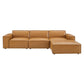 Modway Restore 4-Piece Vegan Leather Sectional Sofa FredCo