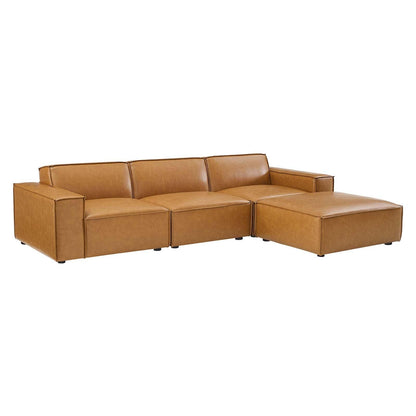 Modway Restore 4-Piece Vegan Leather Sectional Sofa FredCo