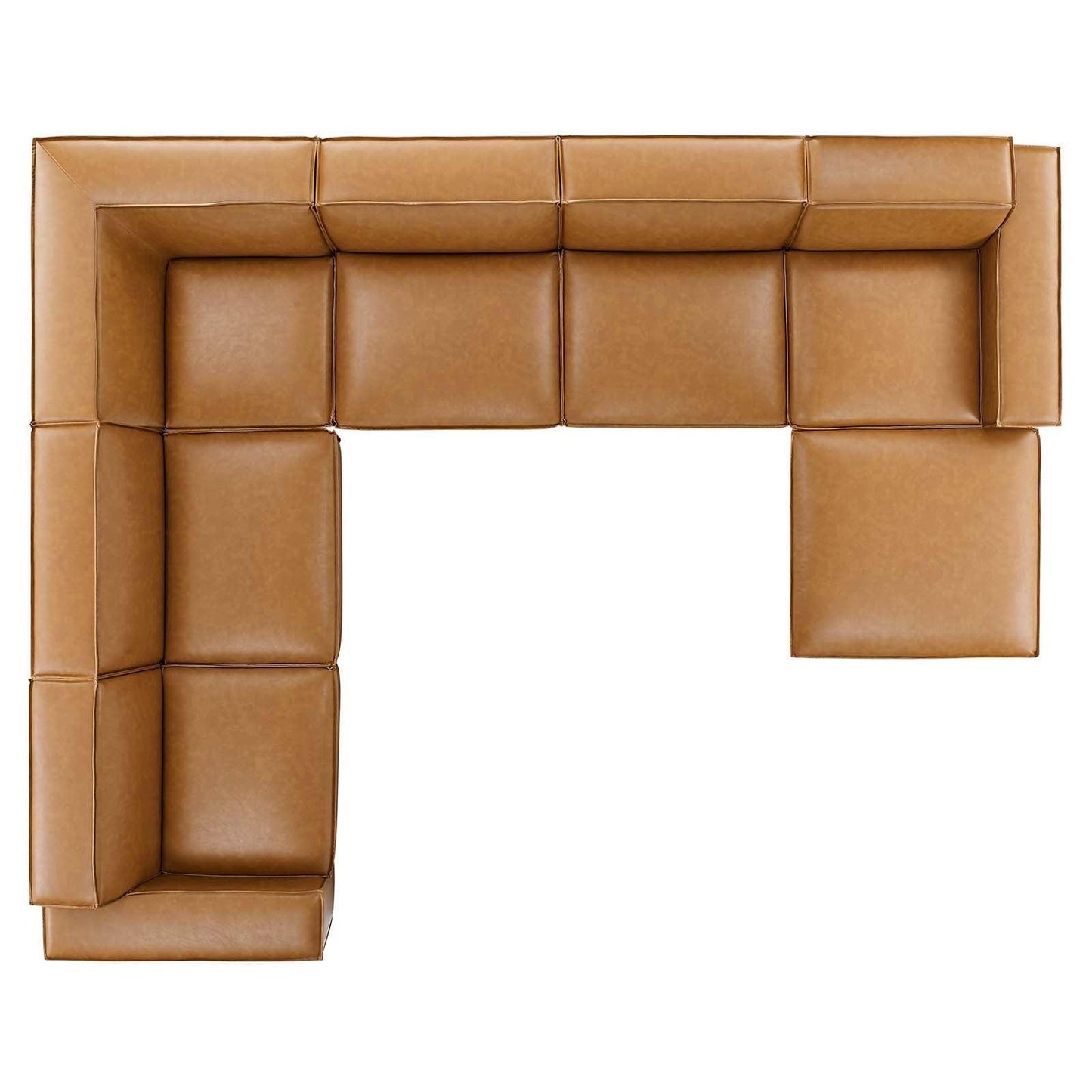 Modway Restore 7-Piece Vegan Leather Sectional Sofa FredCo