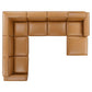 Modway Restore 7-Piece Vegan Leather Sectional Sofa FredCo