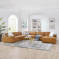 Modway Restore 7-Piece Vegan Leather Sectional Sofa FredCo