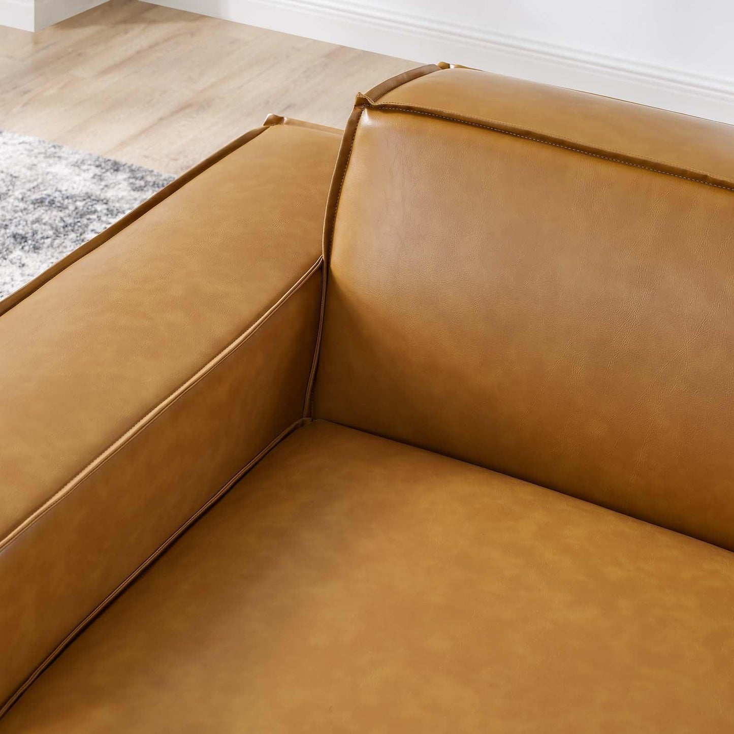 Modway Restore Left-Arm Vegan Leather Sectional Sofa Chair FredCo