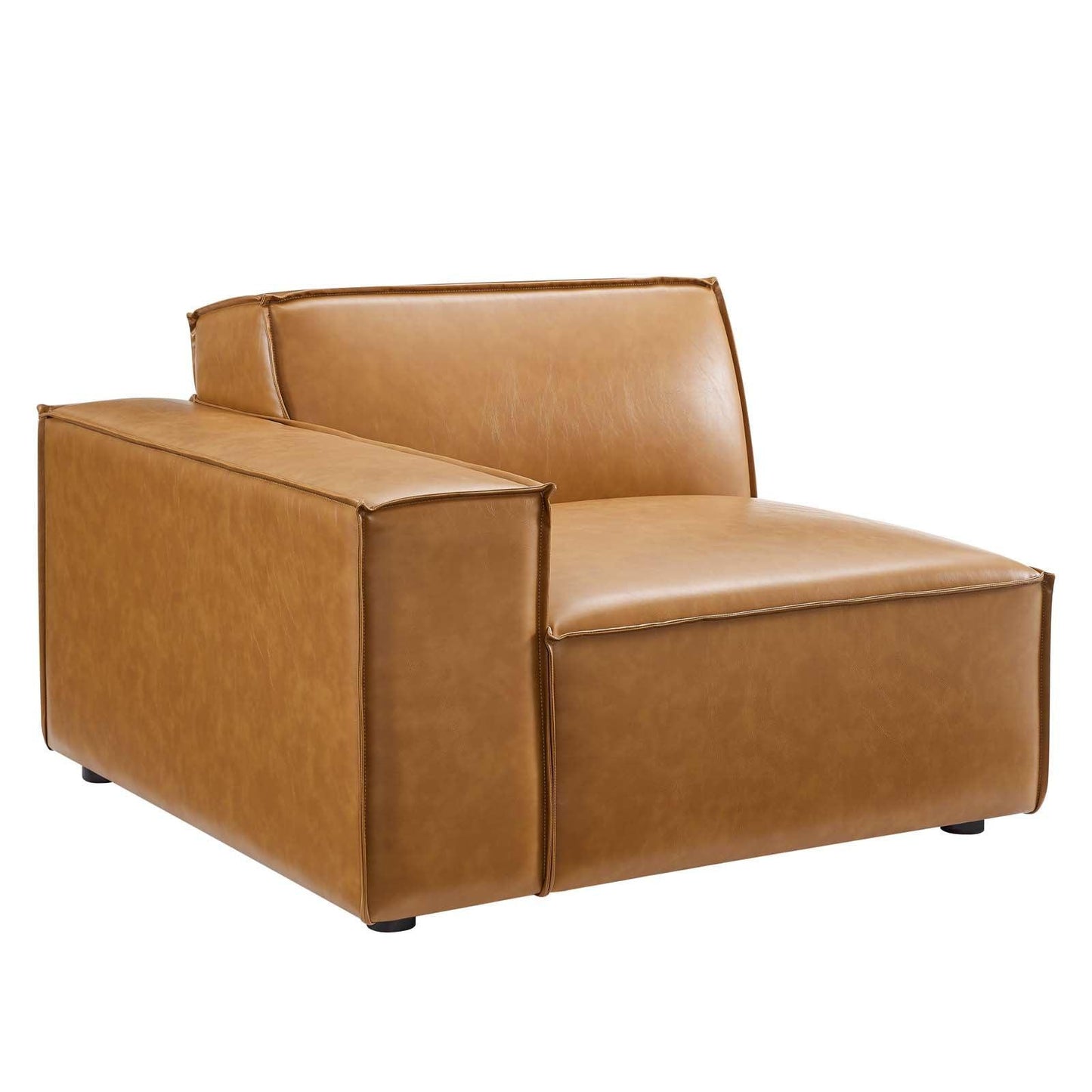 Modway Restore Left-Arm Vegan Leather Sectional Sofa Chair FredCo
