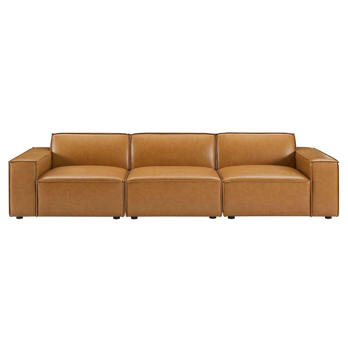 Modway Restore Vegan Leather 3-Piece Sofa FredCo