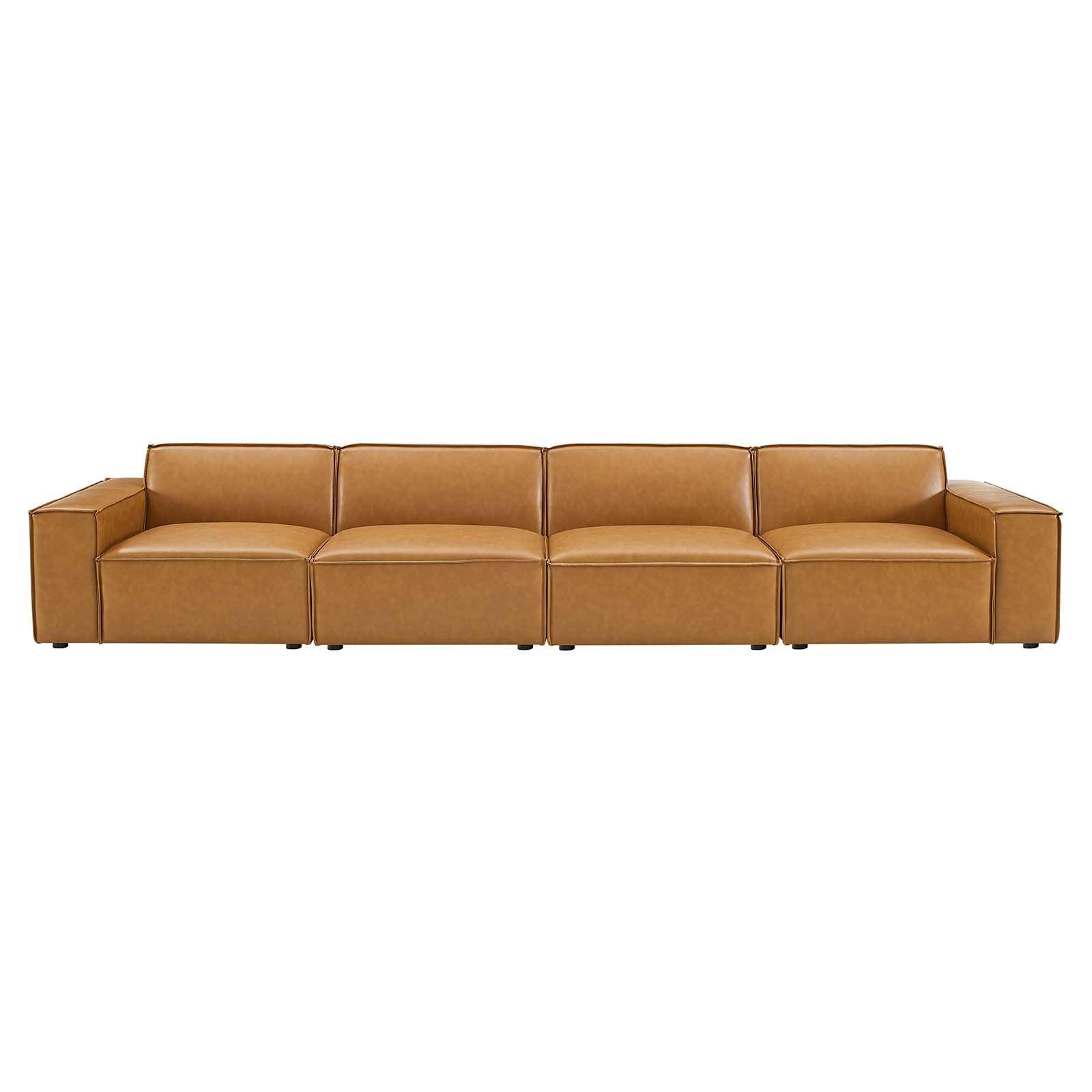 Modway Restore Vegan Leather 4-Piece Sofa FredCo
