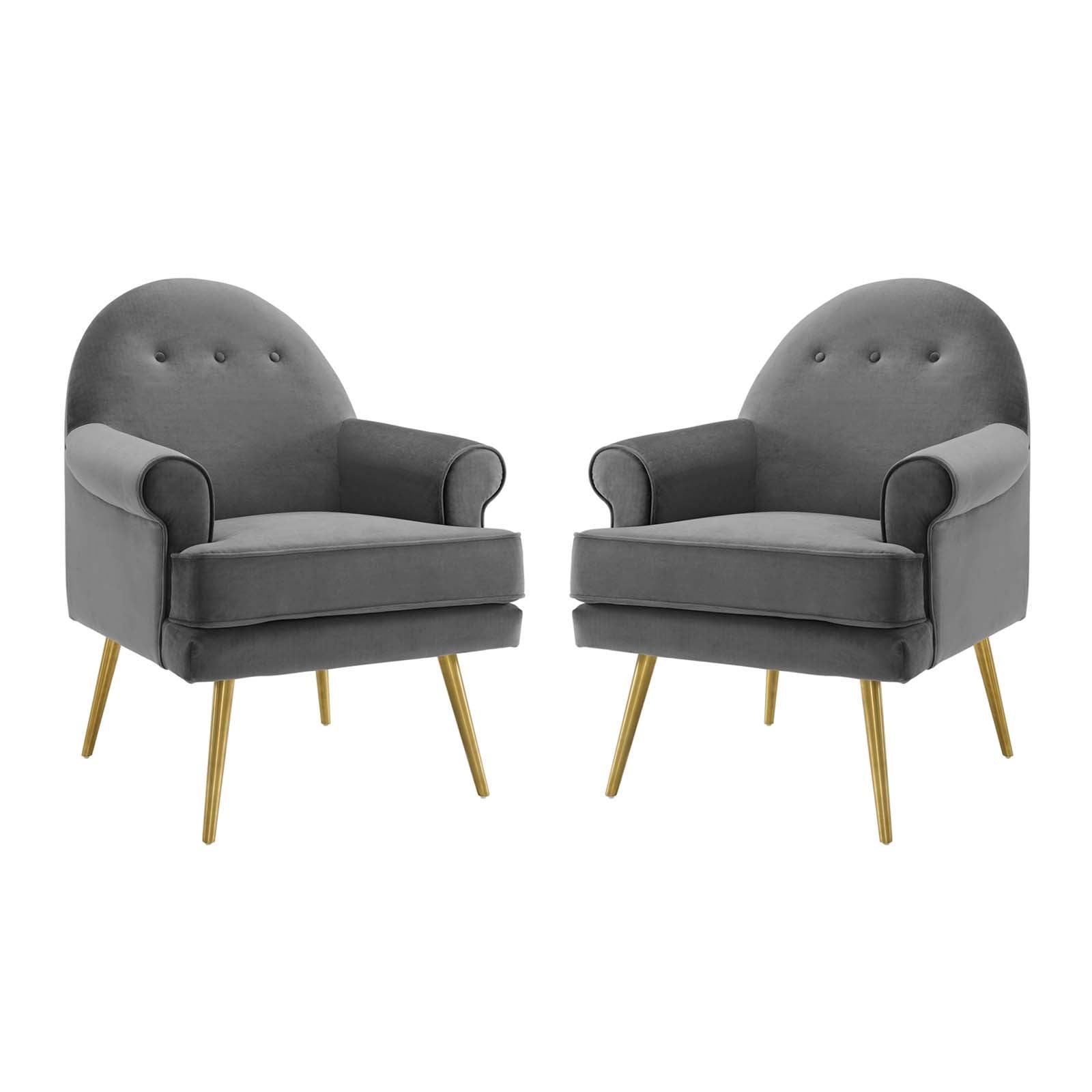 Modway Revive Armchair Performance Velvet Set of 2 FredCo