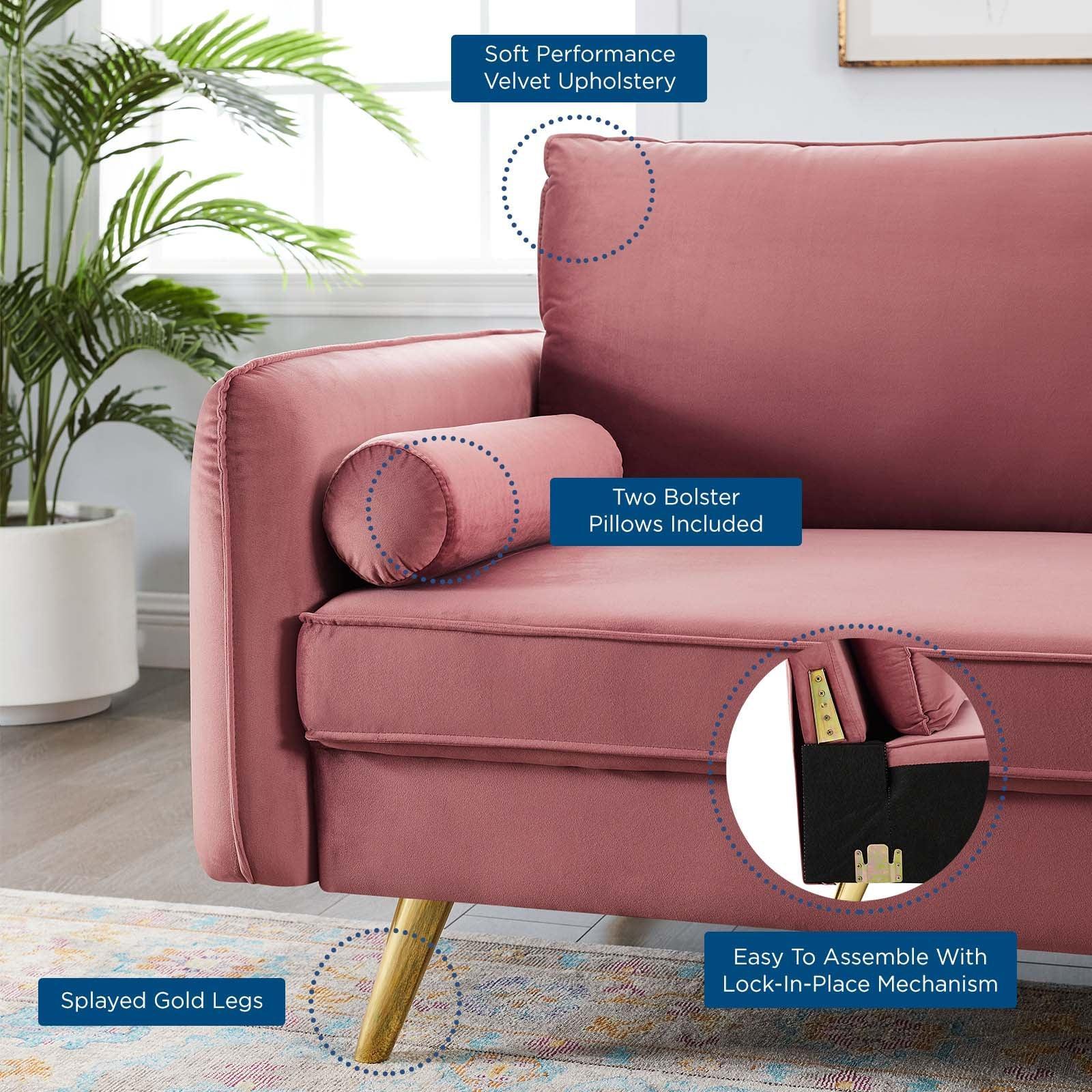 Modway Revive Performance Velvet Sofa FredCo