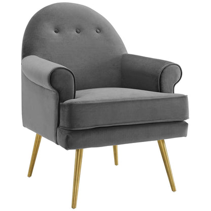 Modway Revive Tufted Button Accent Performance Velvet Armchair FredCo