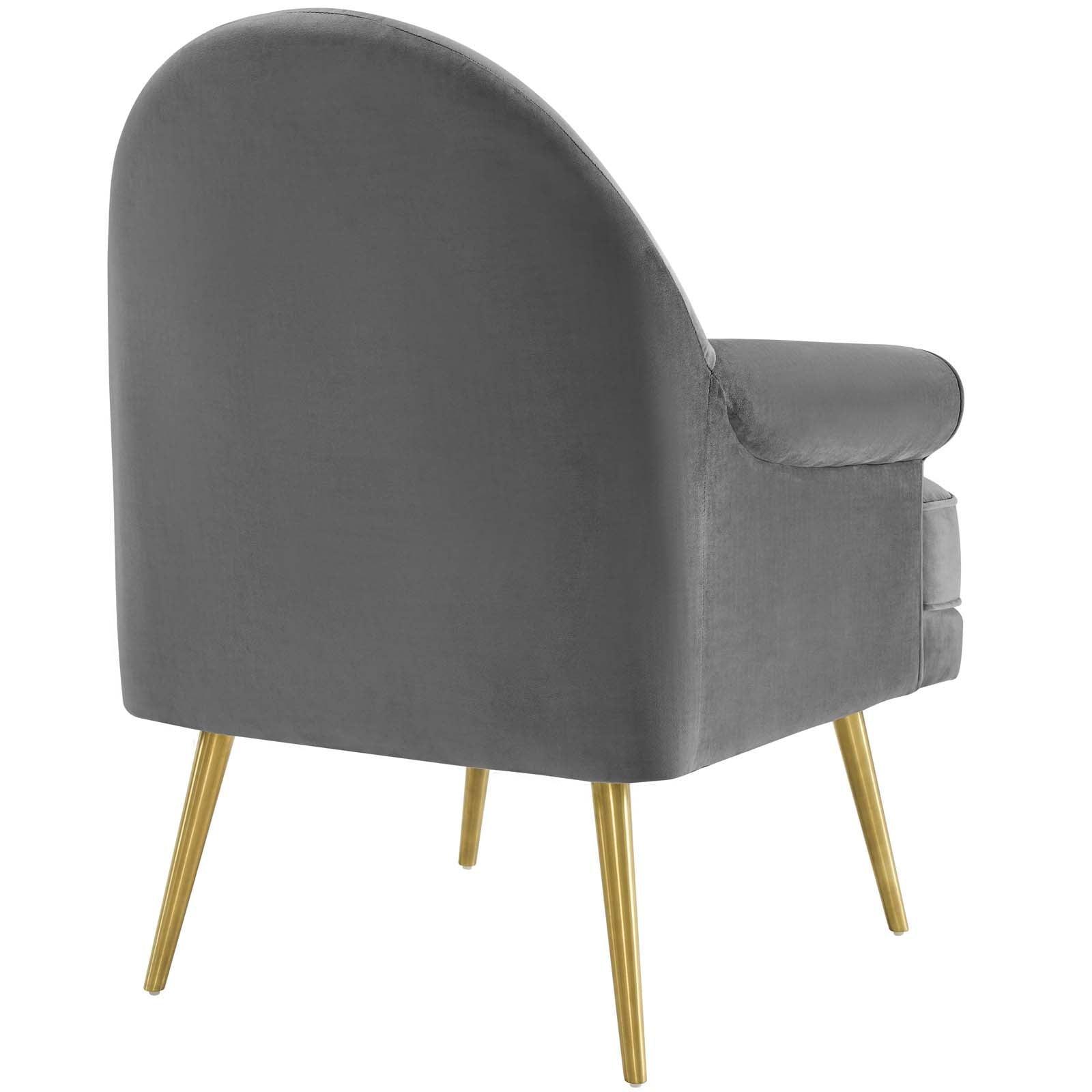 Modway Revive Tufted Button Accent Performance Velvet Armchair FredCo