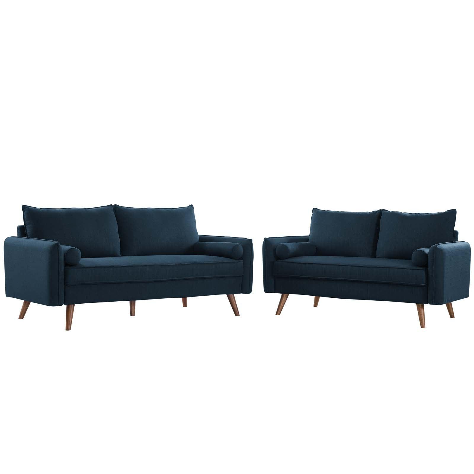 Modway Revive Upholstered Fabric Sofa and Loveseat Set FredCo