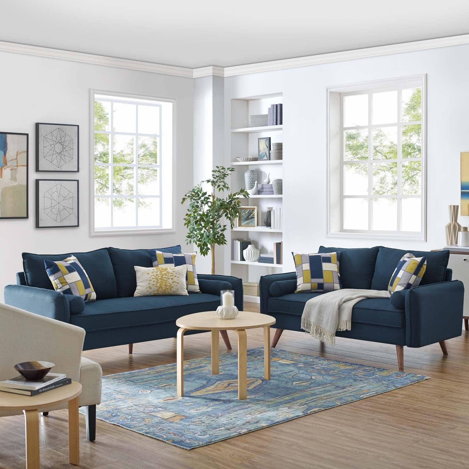 Modway Revive Upholstered Fabric Sofa and Loveseat Set FredCo