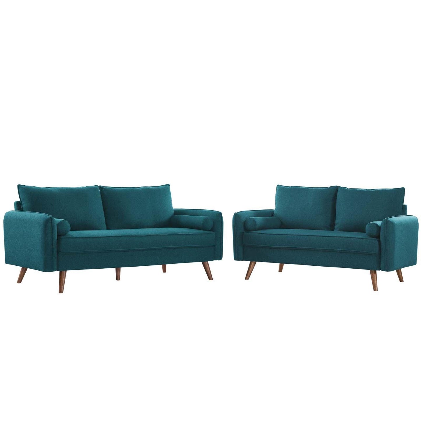 Modway Revive Upholstered Fabric Sofa and Loveseat Set FredCo